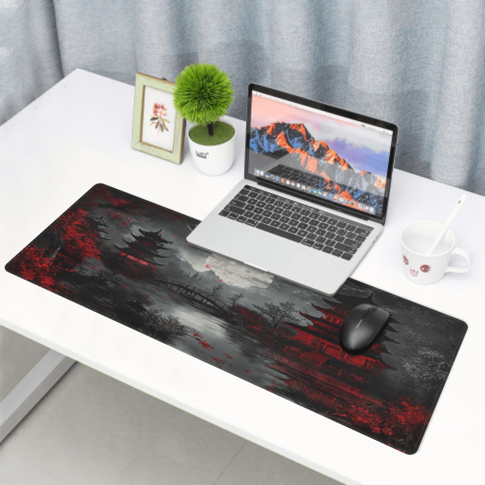 キース・へリング　Global Man GALLERY MOUSEPADS Amazon.com: Japanese Mouse Pad XXL 31.5 X 11.8 Inch Black Red